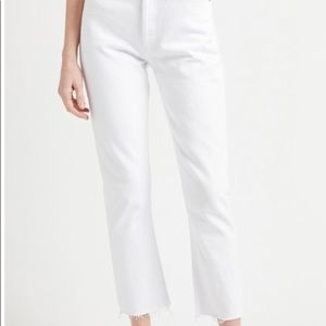 AGOLDE Riley High Rise Straight Crop White Button Fly Jeans Size 30